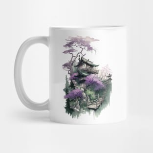 Japanese Architecture Lavender Mug